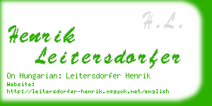 henrik leitersdorfer business card